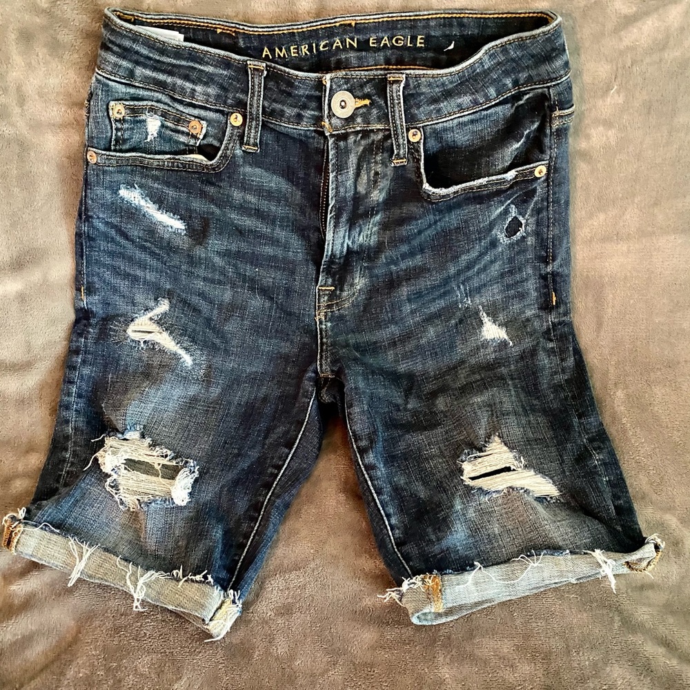 American Eagle Distressed Denim Shorts